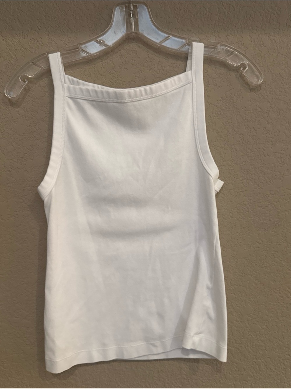 Old Navy White Square Neck Tank Top | Small | Like New